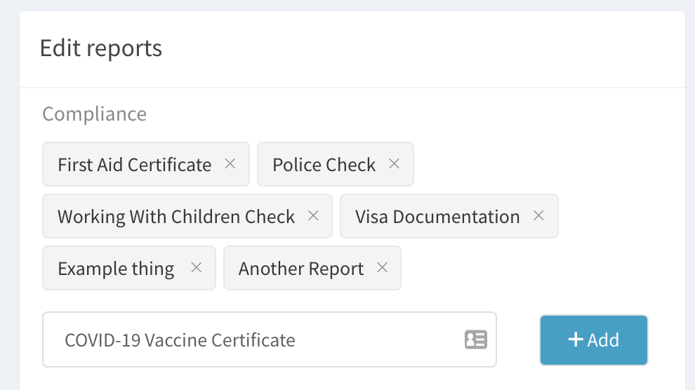 Adding COVID Vaccine Certificate to ShiftCare
