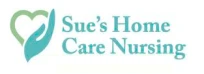 Sue’s Home Care Nursing logo with a hand-cradled heart for ShiftCare-managed nursing services.