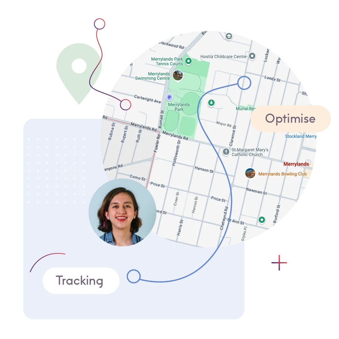 Real-time service tracking interface