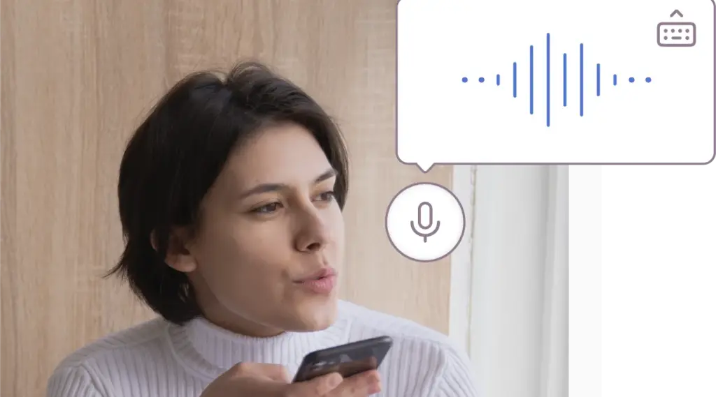 NDIS worker dictating progress notes via voice recording in ShiftCare app.