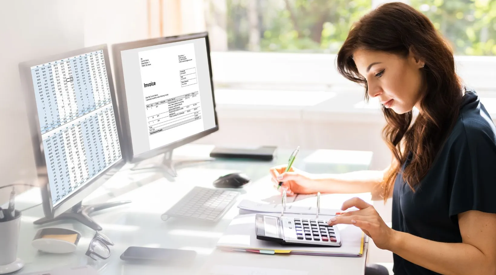 Accountant managing invoices with ShiftCare’s billing and accounting software tools.