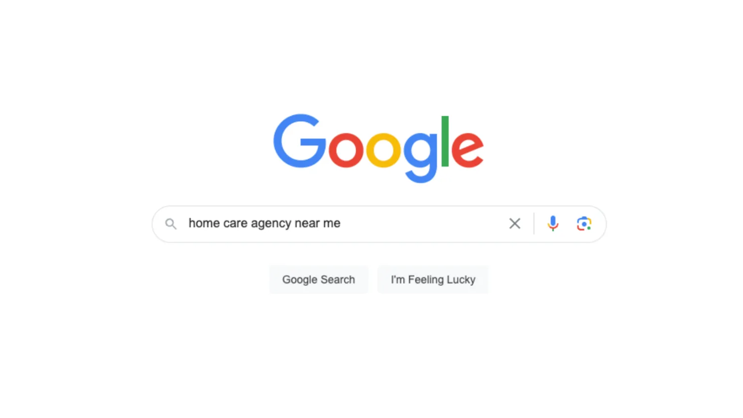 Google search page showing
