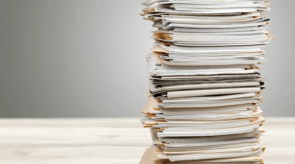 Administrative paperwork representing care provider duties, ShiftCare.