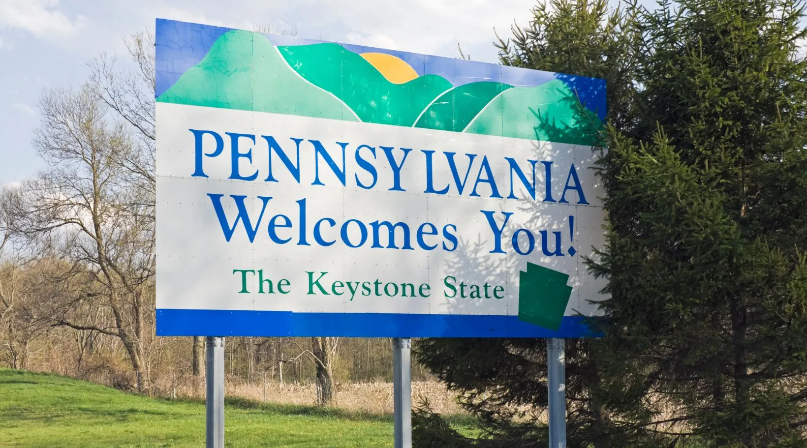 Pennsylvania welcome sign representing ShiftCare’s home care software expansion in the US.