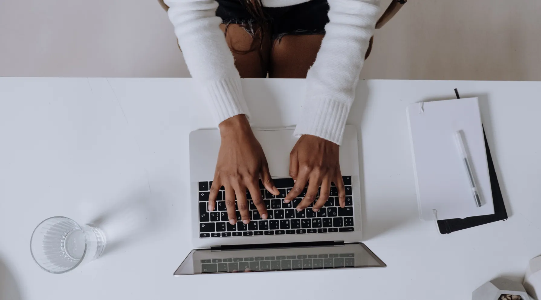 ShiftCare concept showing productivity in remote work setup.
