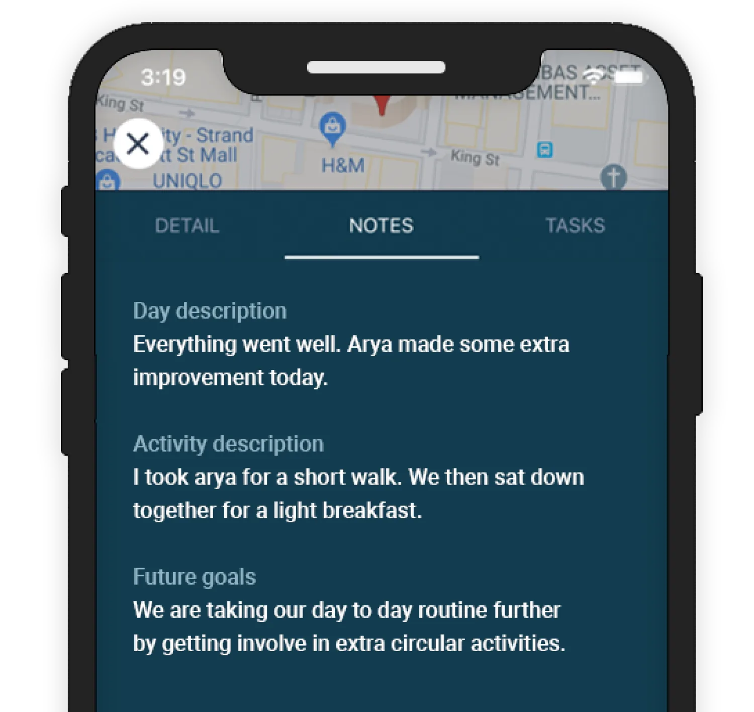 Progress Notes for Disability Support Services - ShiftCare App