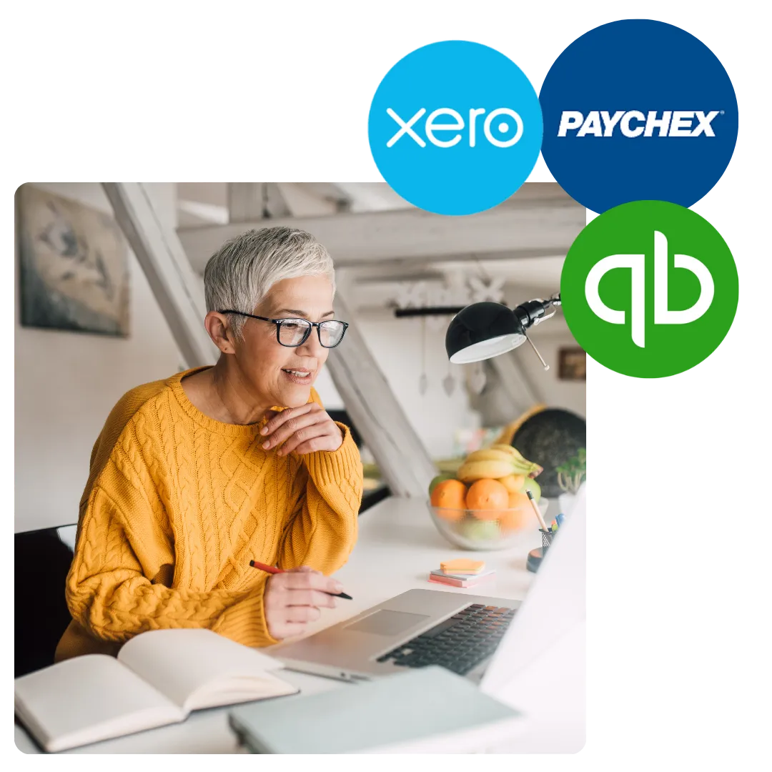 Care provider managing care business finances with connected accounting software