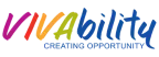 Logo for VivAbility, 'Creating Opportunity' in multicolored text for the disability support provider.