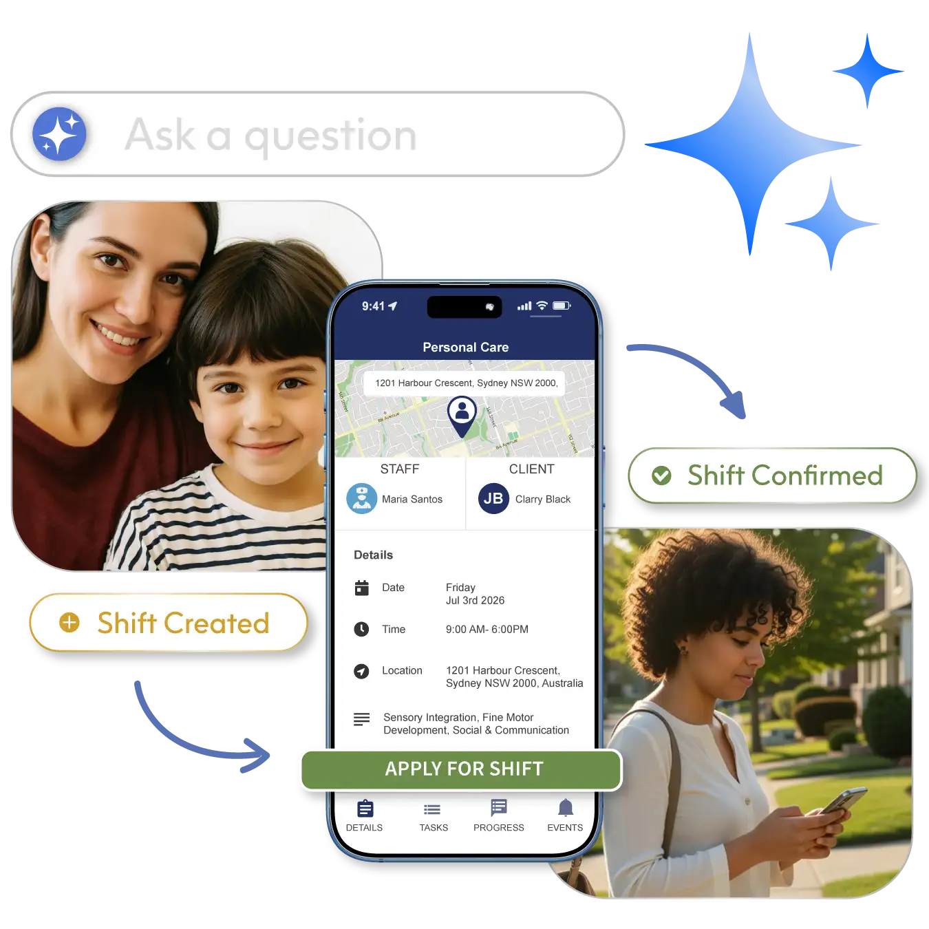 ShiftCare AI Smart Visit Summaries and AI SmartMatch for NDIS providers