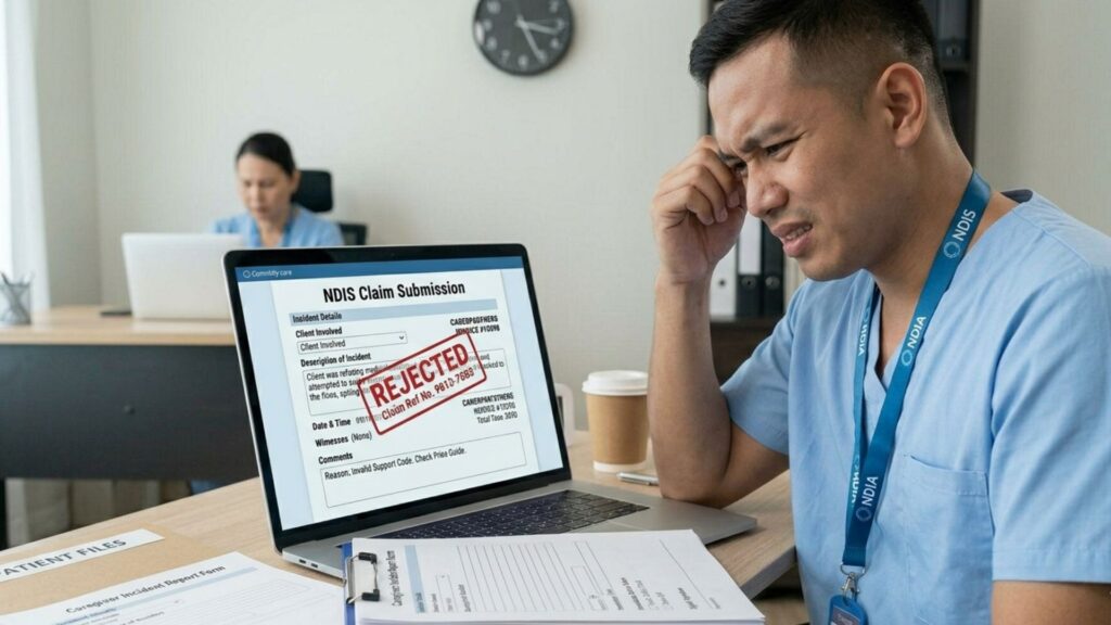 caregiver checking ndis claim submission