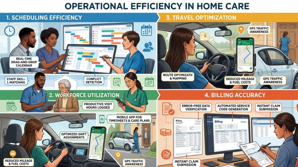 operational efficiency in home care chart