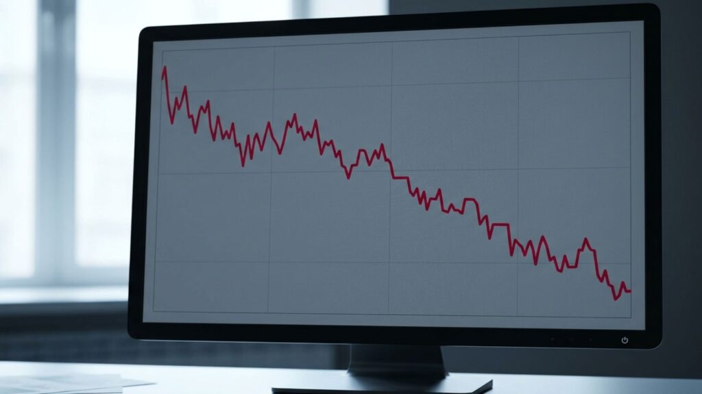red chart with downtrend