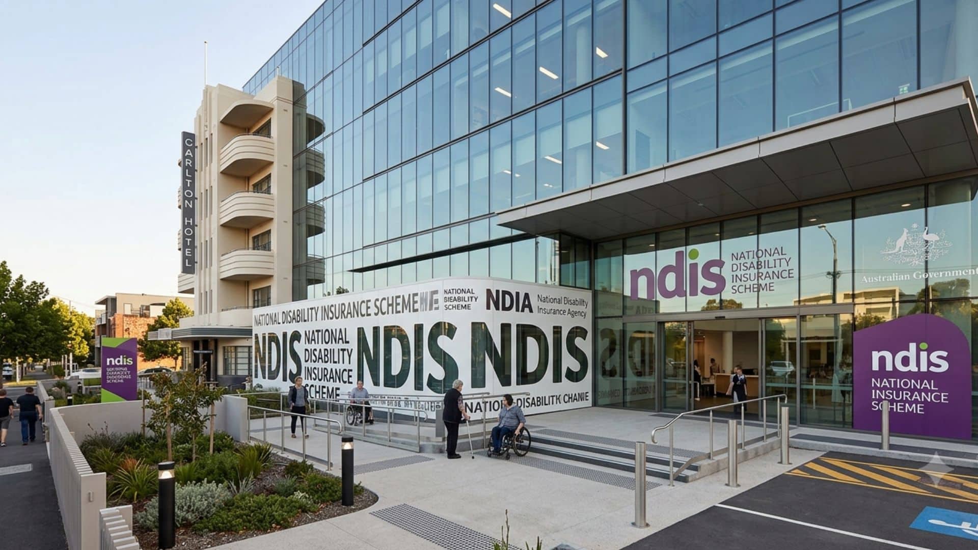the outside of the ndis building